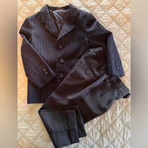 Boys size T4 Black Pinstripe Suit